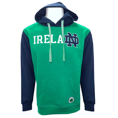 Ireland Notre Dame Hoodie in Emerald & Navy
