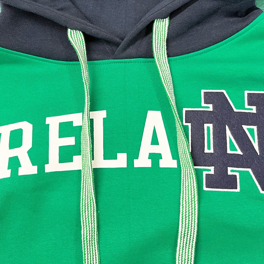 Ireland Notre Dame Hoodie in Emerald & Navy