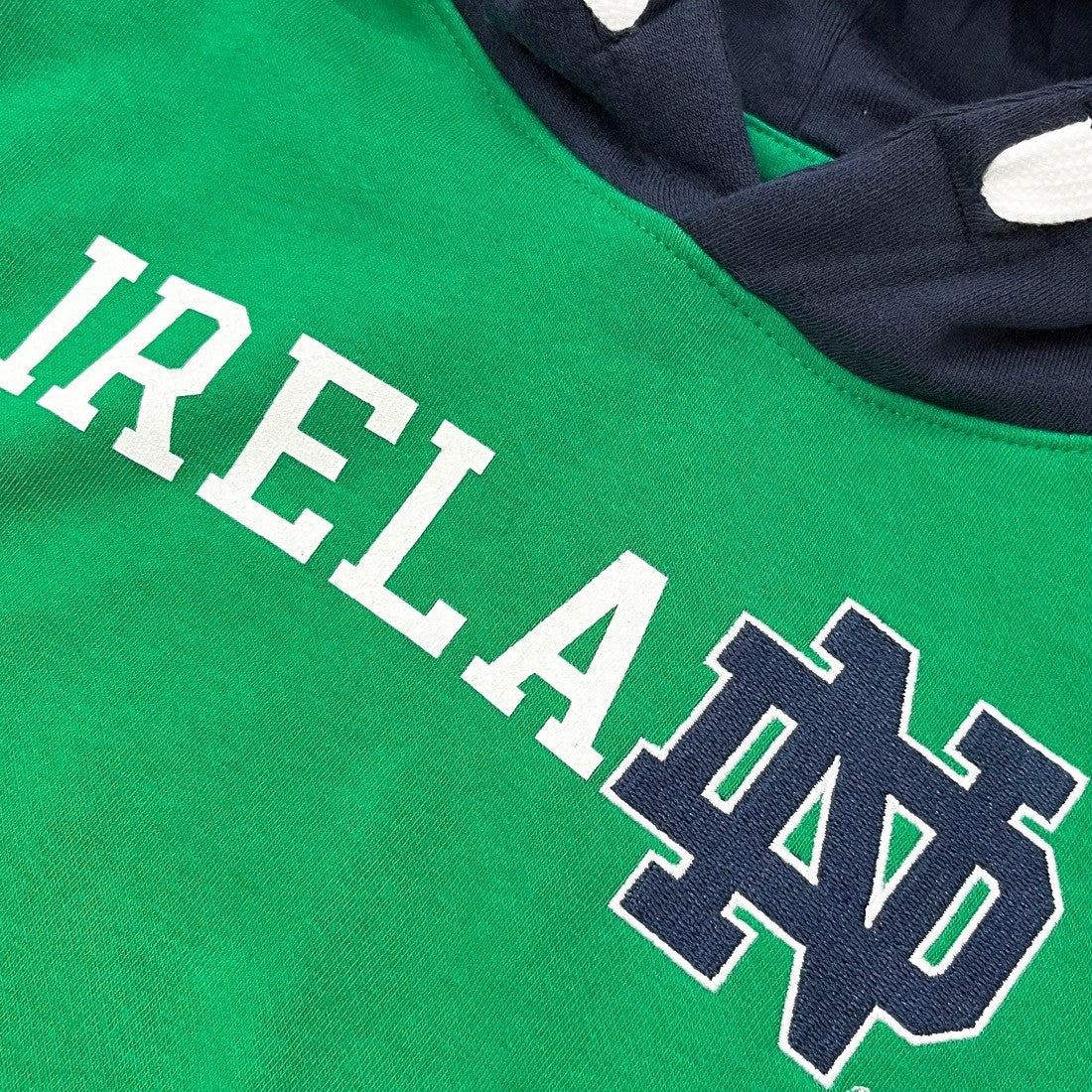 Ireland Notre Dame Kids Hoodie in Emerald & Navy