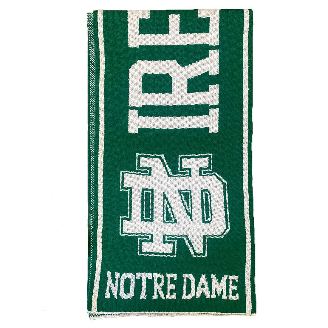 Ireland Notre Dame Scarf in Emerald & White