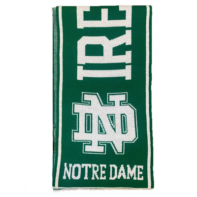 Ireland Notre Dame Scarf in Emerald & White