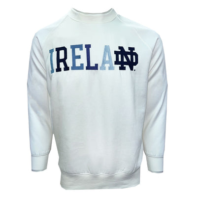Ireland Notre Dame Sweatshirt in Cream & Blue