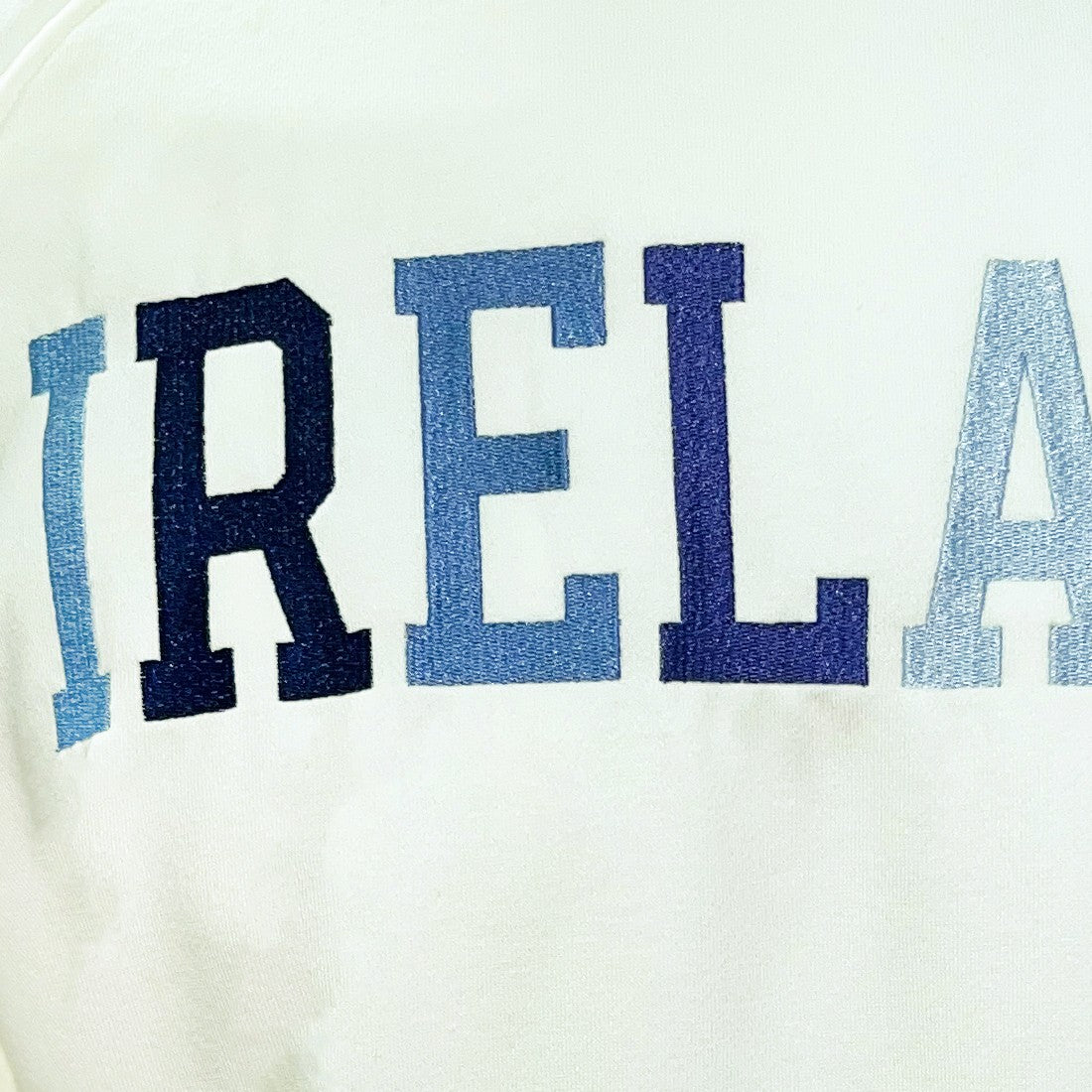 Ireland Notre Dame Sweatshirt in Cream & Blue