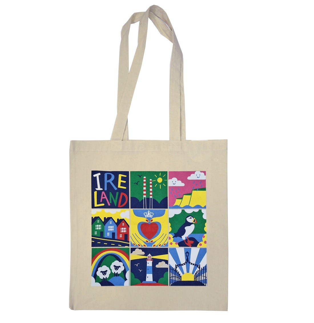 Ireland Pictures Tote Bag in Natural