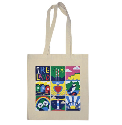 Ireland Pictures Tote Bag in Natural