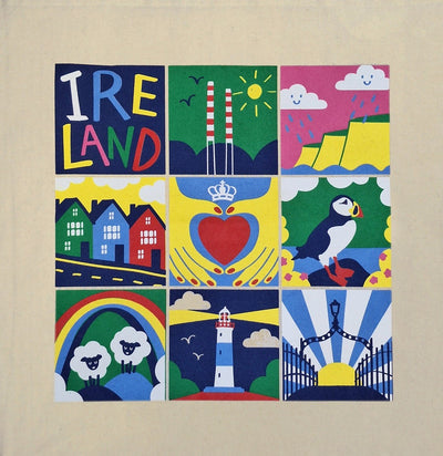 Ireland Pictures Tote Bag in Natural