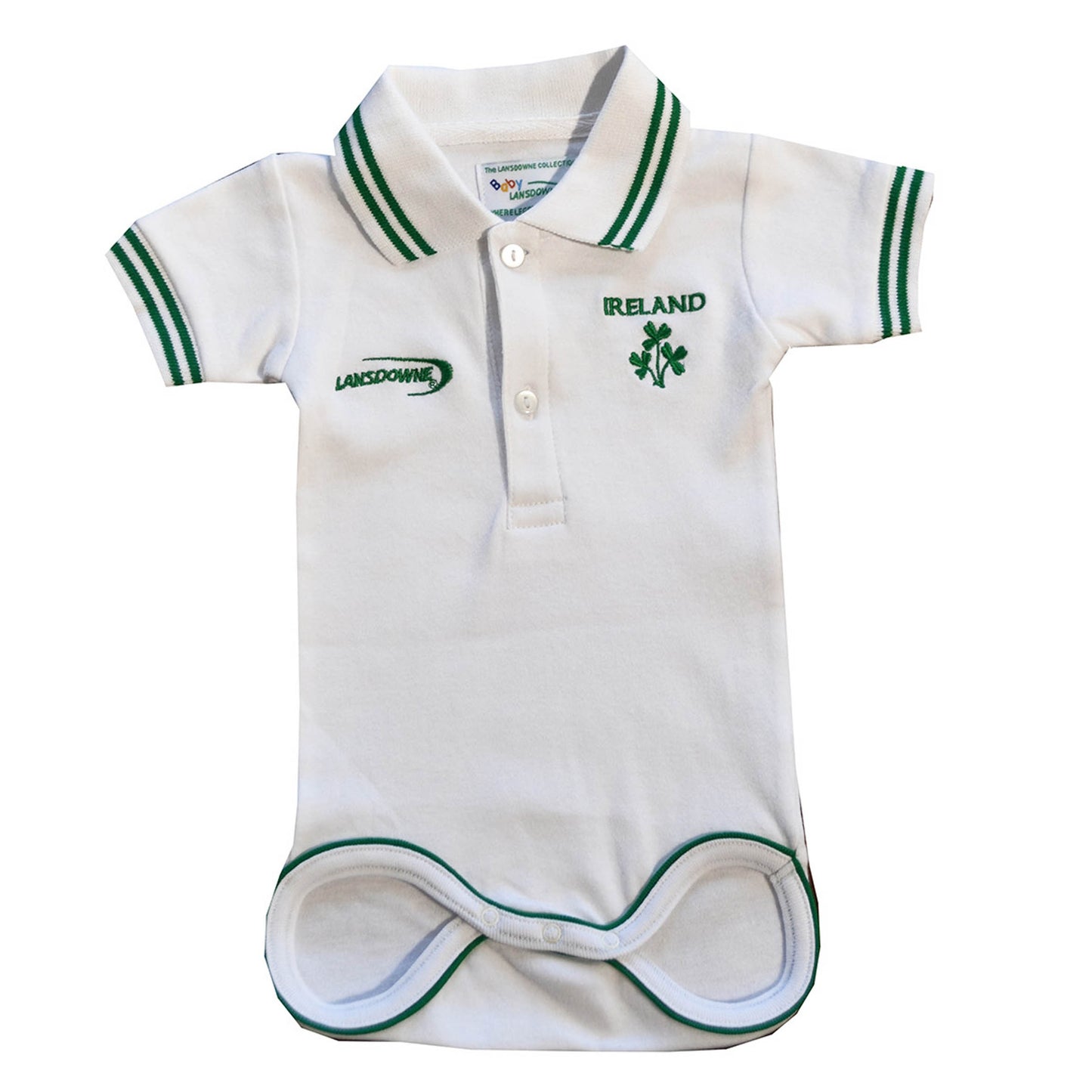 Ireland Polo Baby Vest in White