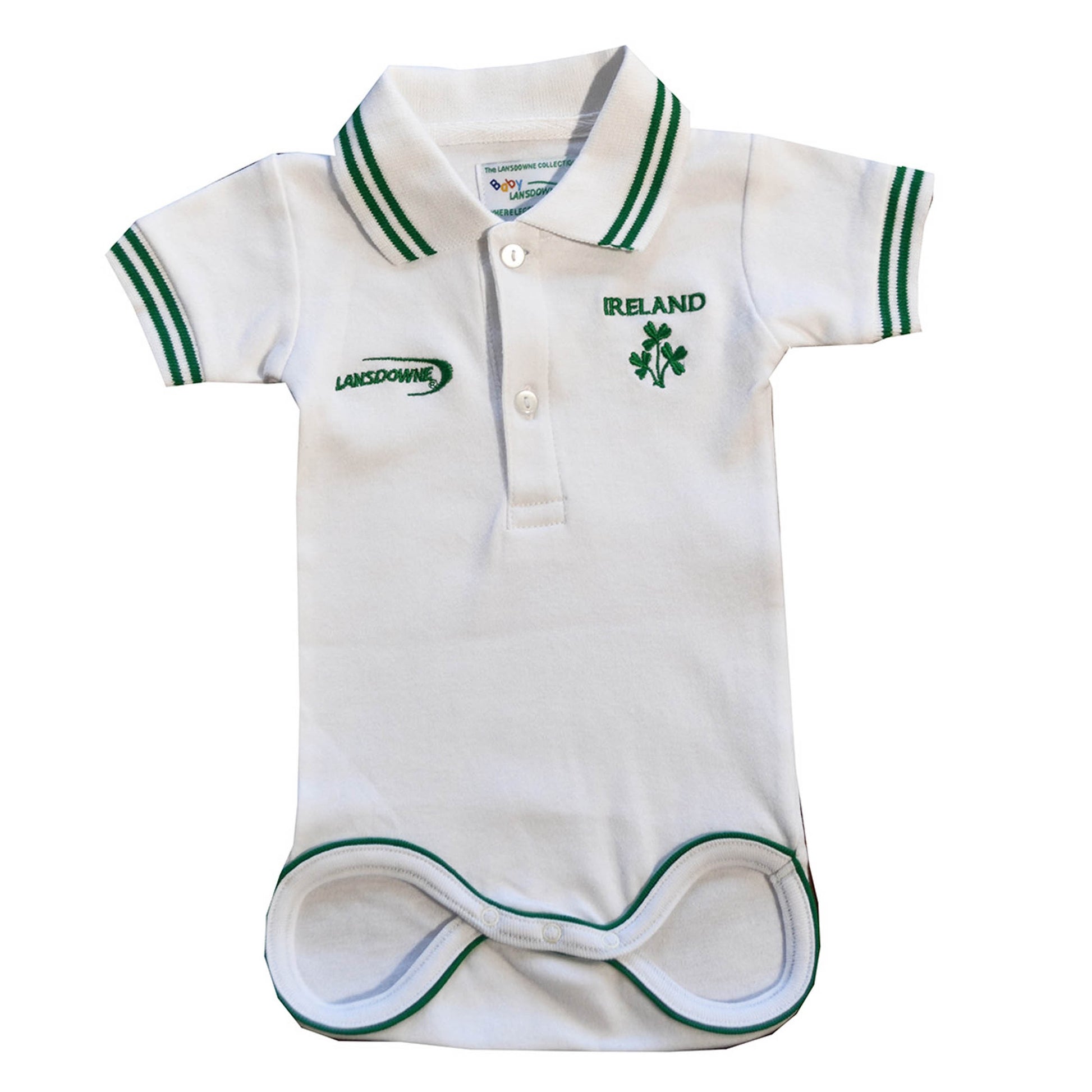 Ireland Polo Baby Vest in White