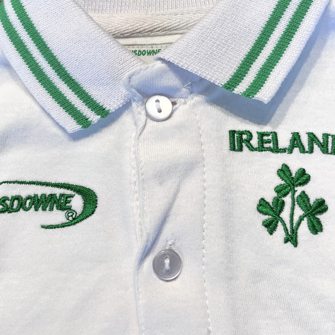 Ireland Polo Baby Vest in White