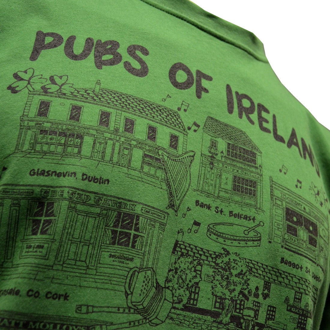 Ireland ‘Pubs of Ireland’ Mens T-Shirt in Sage