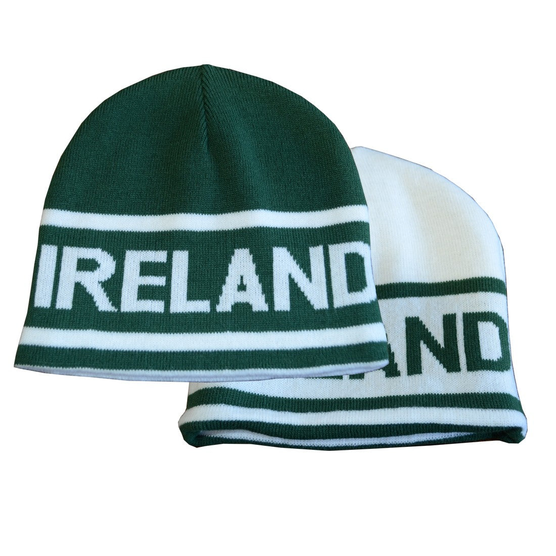 Ireland Reversible Hat in Green & White