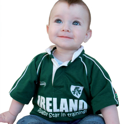 Ireland Rugby Star Baby Sleepsuit in Green