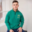 Ireland Shamrock 1/4 Zip Sweatshirt in Azure Green