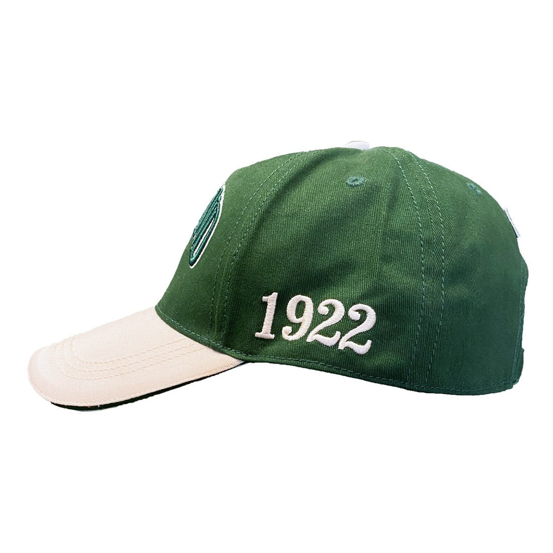 Ireland Shamrock Crest Baseball Cap in Bottle Green & Cream
