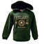 Ireland Shamrock Est. 1922 Kids Hoodie in Bottle Green