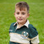 Ireland Shamrock Long Sleeve Kids Rugby Shirt in Bottle Green & Natural