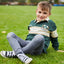 Ireland Shamrock Long Sleeve Kids Rugby Shirt in Bottle Green & Natural