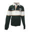 Ireland Shamrock Long Sleeve Kids Rugby Shirt in Bottle Green & Natural