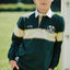 Ireland Shamrock Long Sleeve Kids Rugby Shirt in Bottle Green & Natural