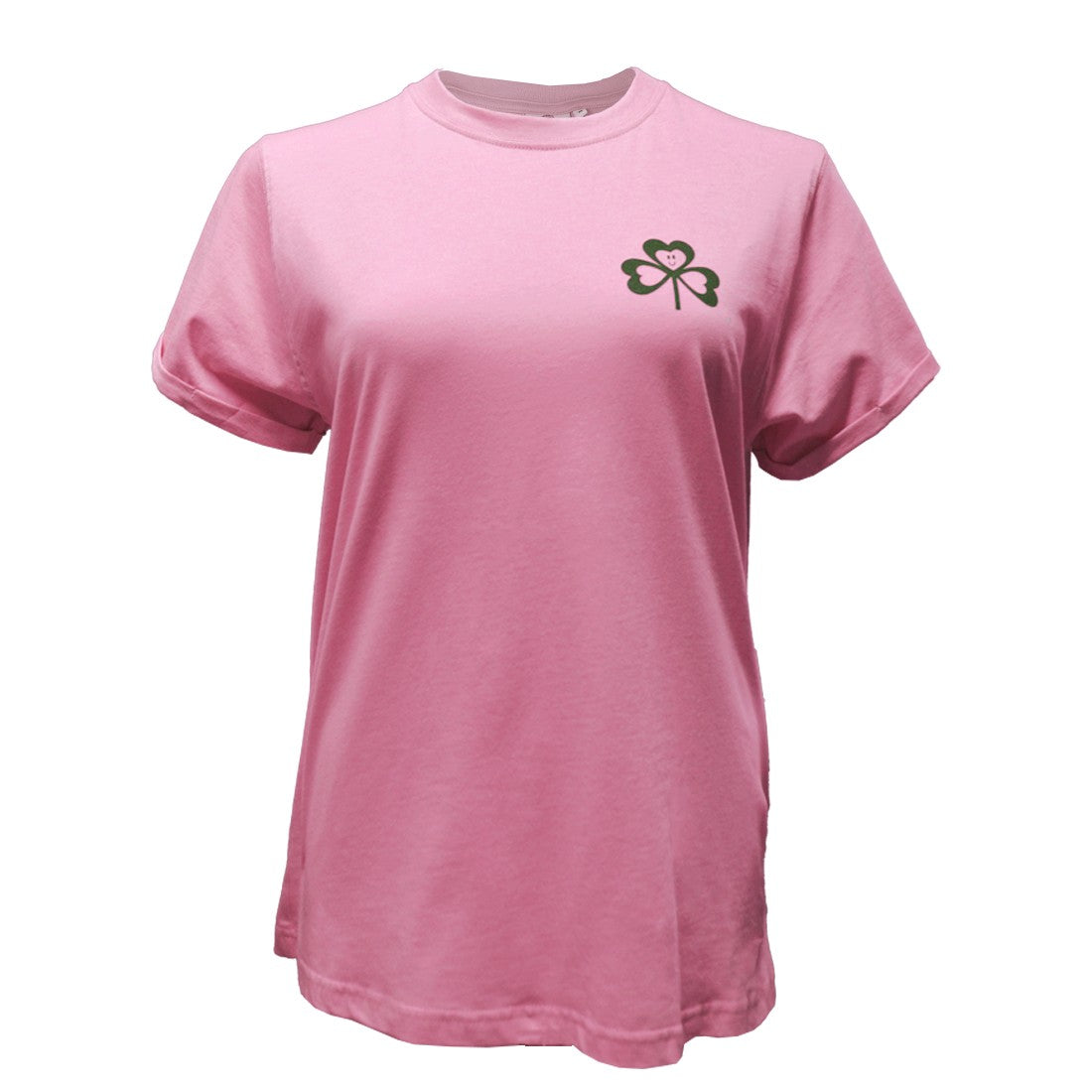 Ireland Shamrock Lucky Edition Ladies T-Shirt in Bubblegum Pink
