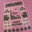 Ireland Shamrock Lucky Edition Ladies T-Shirt in Bubblegum Pink
