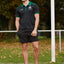 Ireland Shamrock Performance Polo Shirt in Black & Green