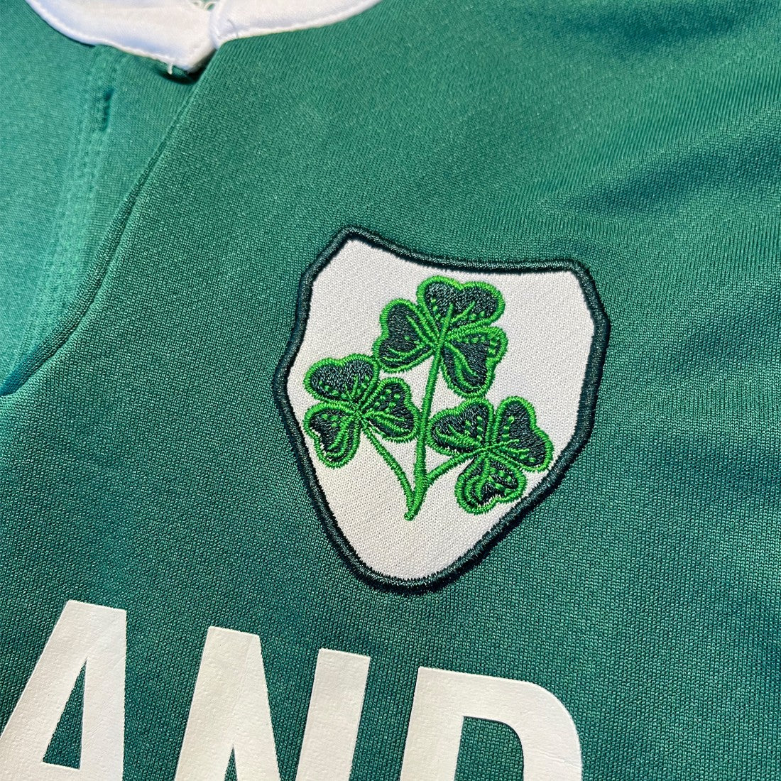 Ireland Shamrock Performance Short Sleeve Kids Rugby Shirt in Green