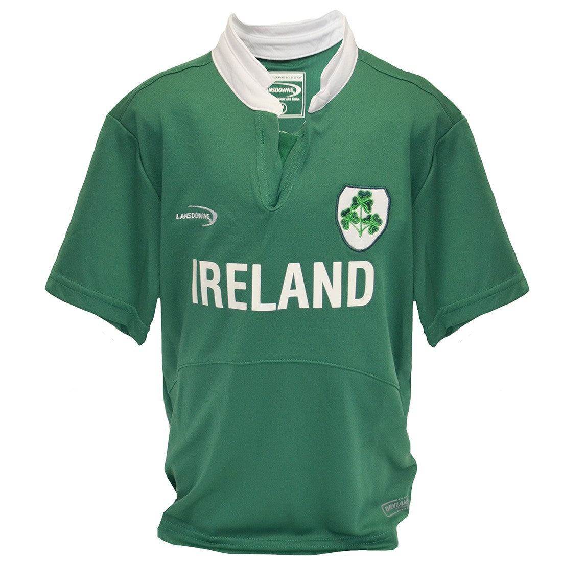 Ireland Shamrock Performance Short Sleeve Kids Rugby Shirt in Green