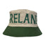 Ireland Shamrock Reversible Bucket Hat in Bottle Green & Beige
