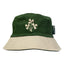 Ireland Shamrock Reversible Bucket Hat in Bottle Green & Beige