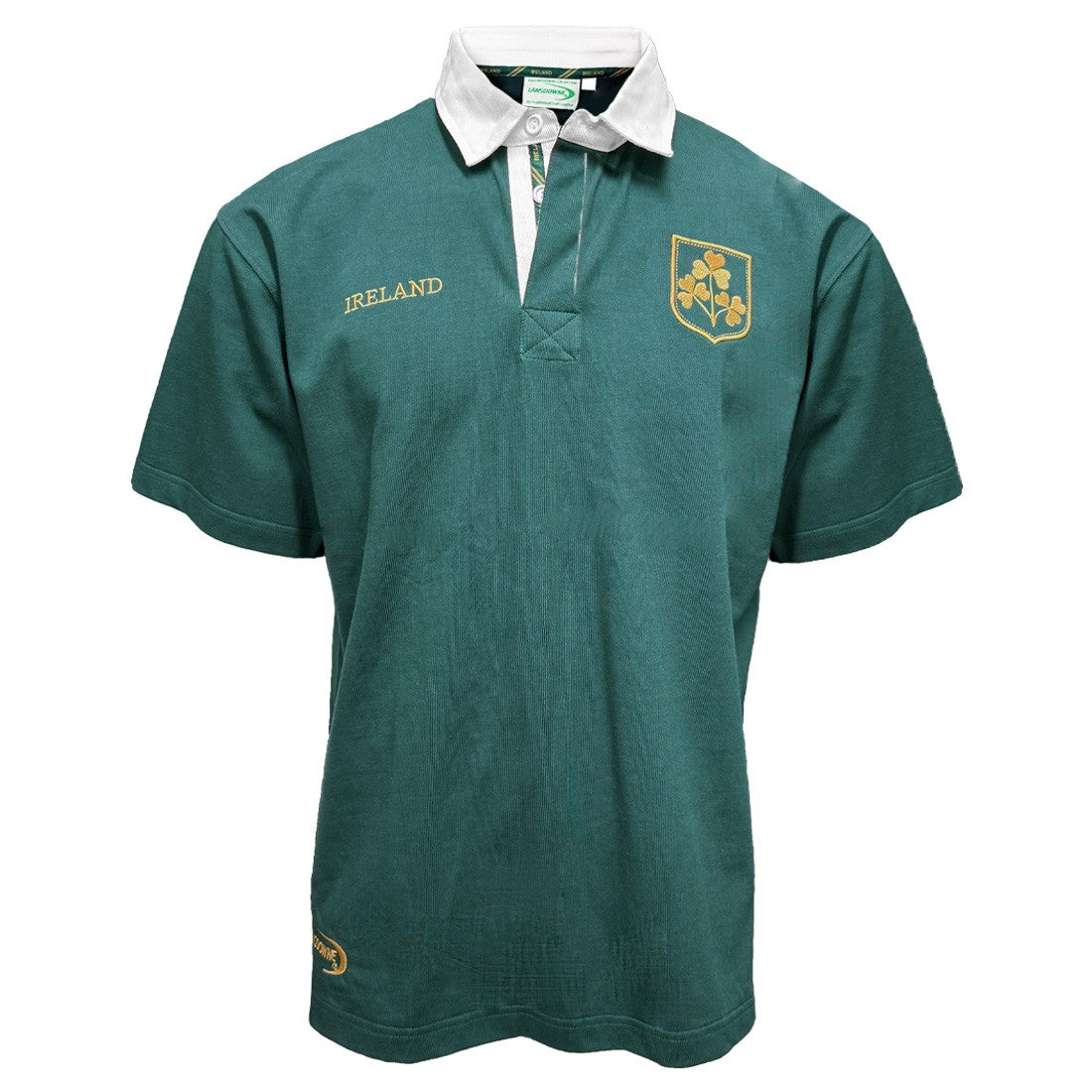 Ireland Shamrock Short Sleeve Rugby Shirt in Dark Green & Gold