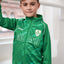 Ireland Shamrock Sublimated Performance Kids Full Zip Hoodie in Emerald