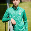 Ireland Shamrock Sublimated Performance Kids Full Zip Hoodie in Emerald