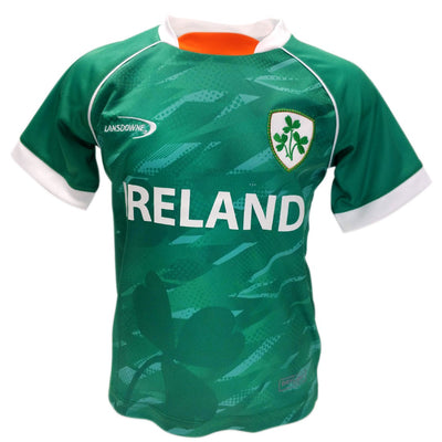 Ireland Shamrock Sublimated Performance Kids T-Shirt in Emerald