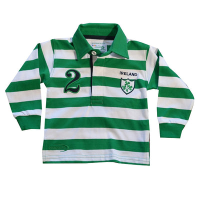 Ireland Stripe Baby Sleepsuit in White & Green