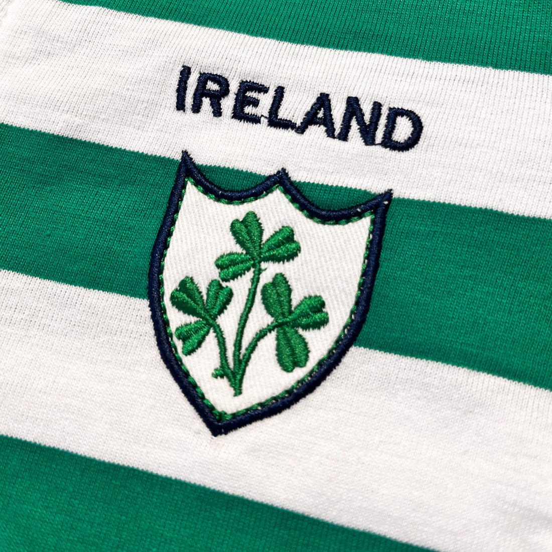 Ireland Stripe Baby Sleepsuit in White & Green