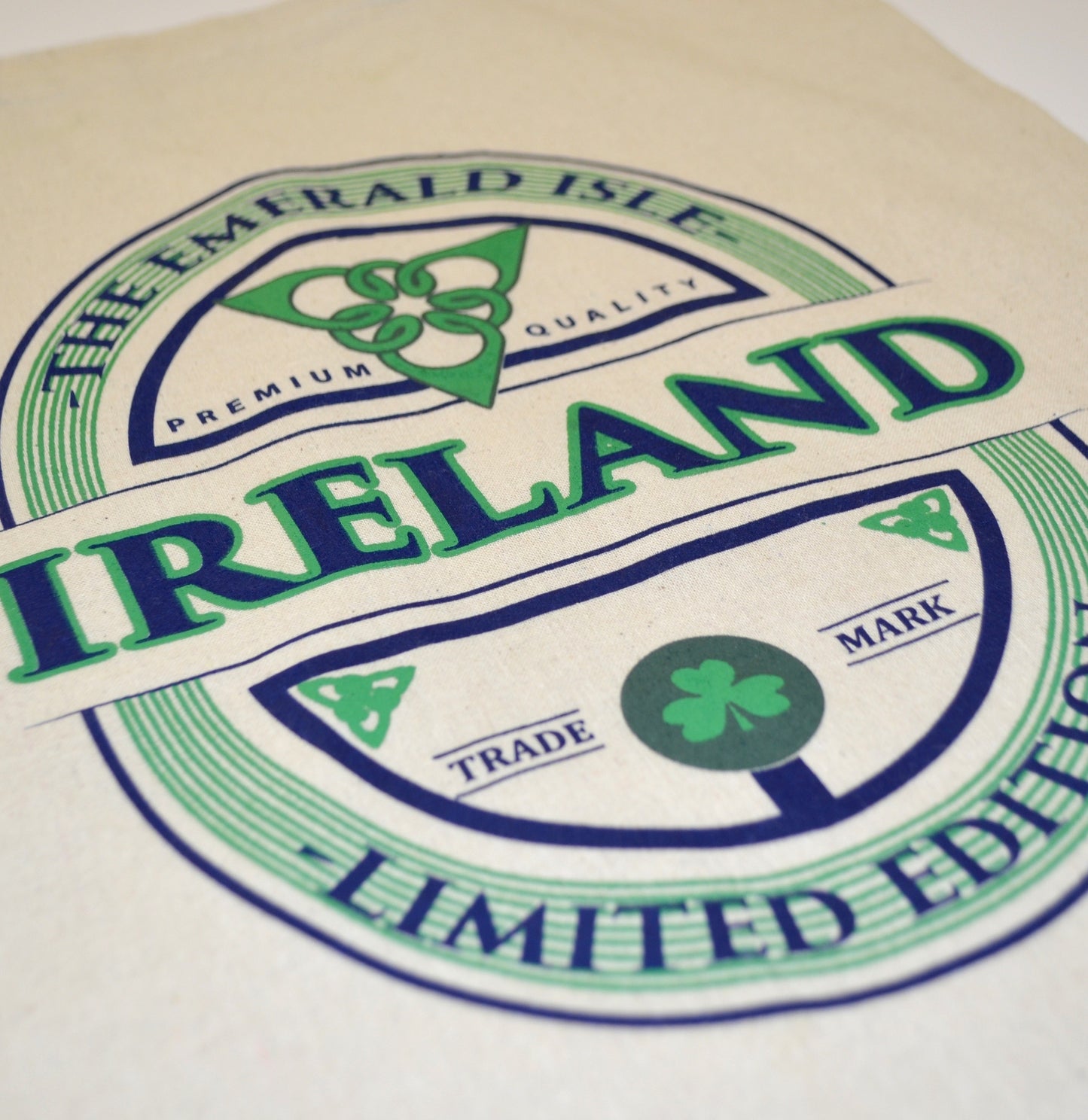 Ireland ‘The Emerald Isle’ Tote Bag in Natural