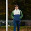 Ireland Three Shamrocks Coral Fleece 1/4 Zip Top in Bottle Green, Cream & Navy