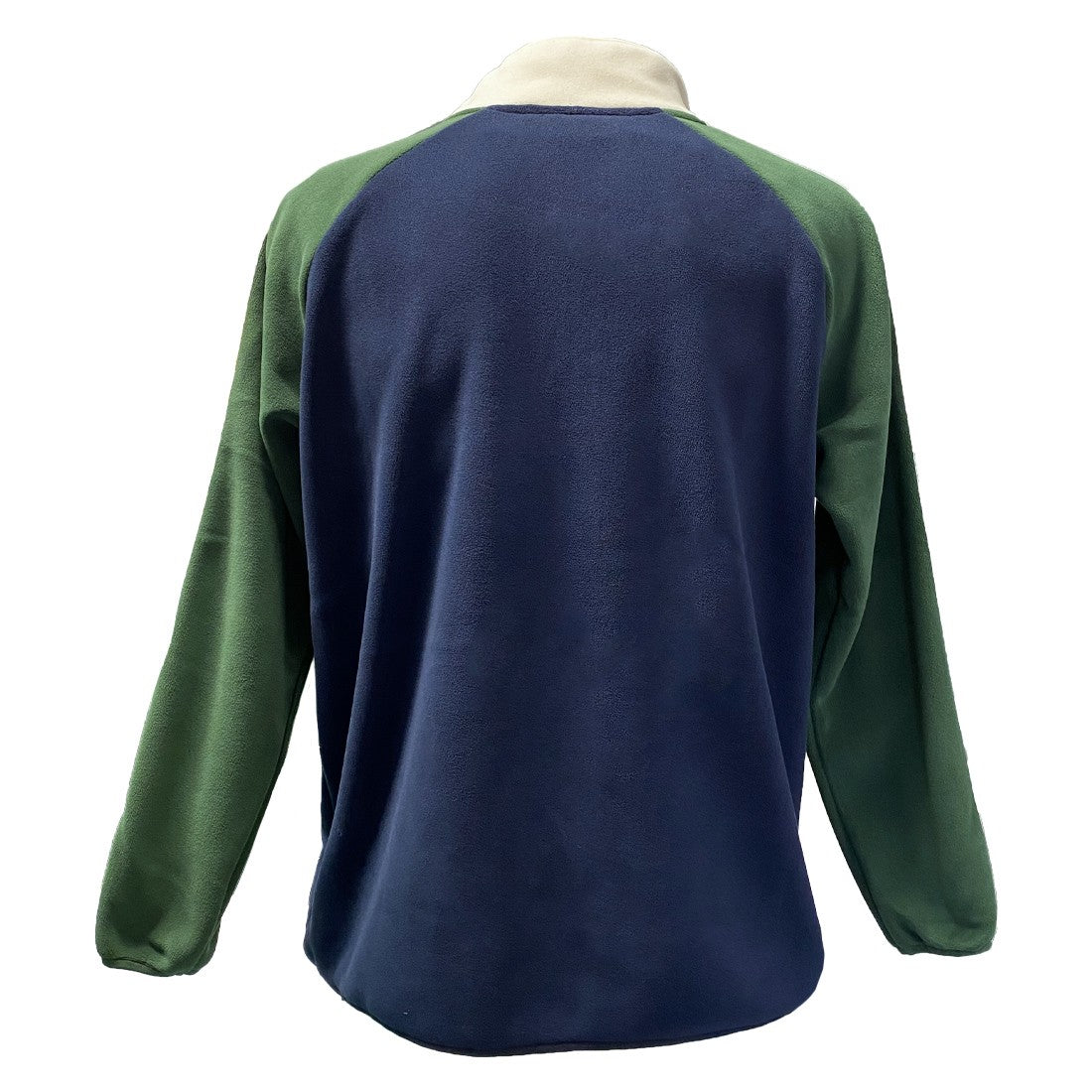 Ireland Three Shamrocks Coral Fleece 1/4 Zip Top in Bottle Green, Cream & Navy
