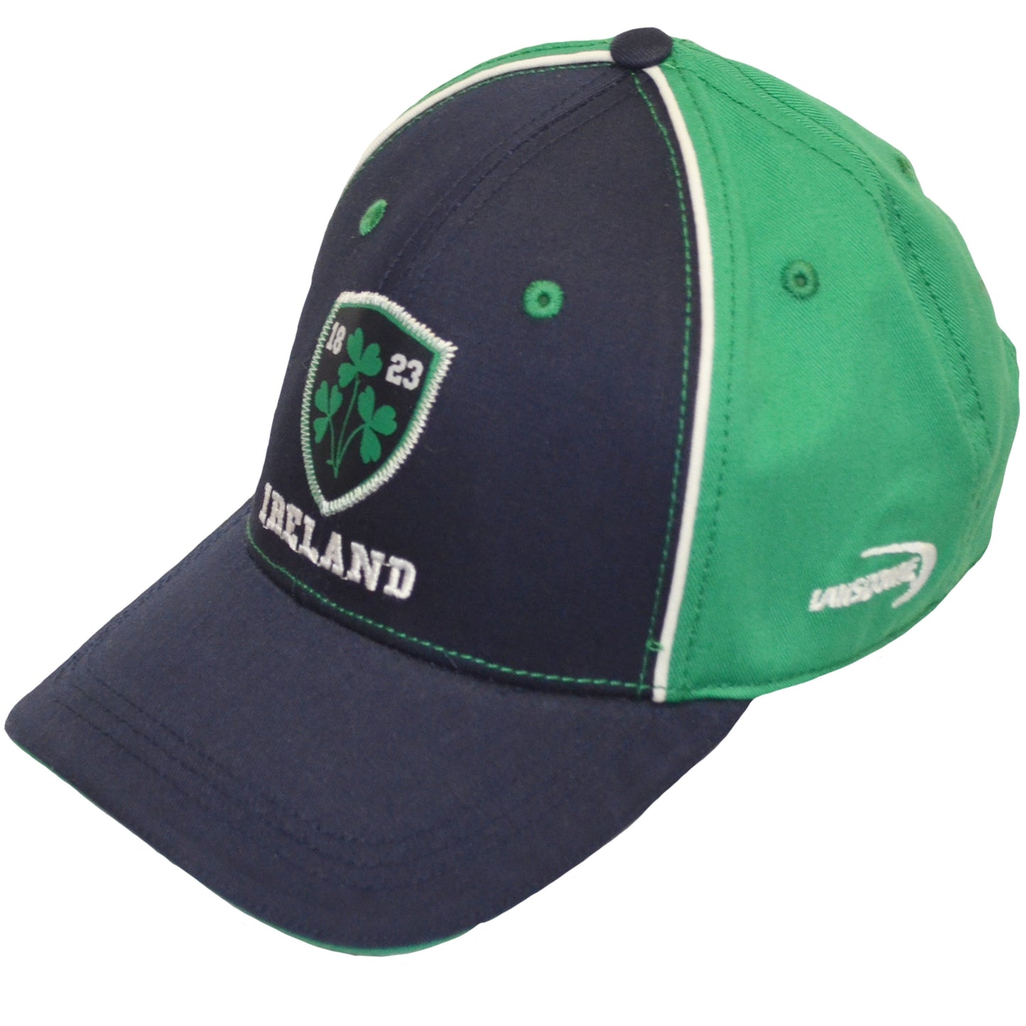 Ireland Three Shamrocks Crest Baseball Cap in Navy & Emerald