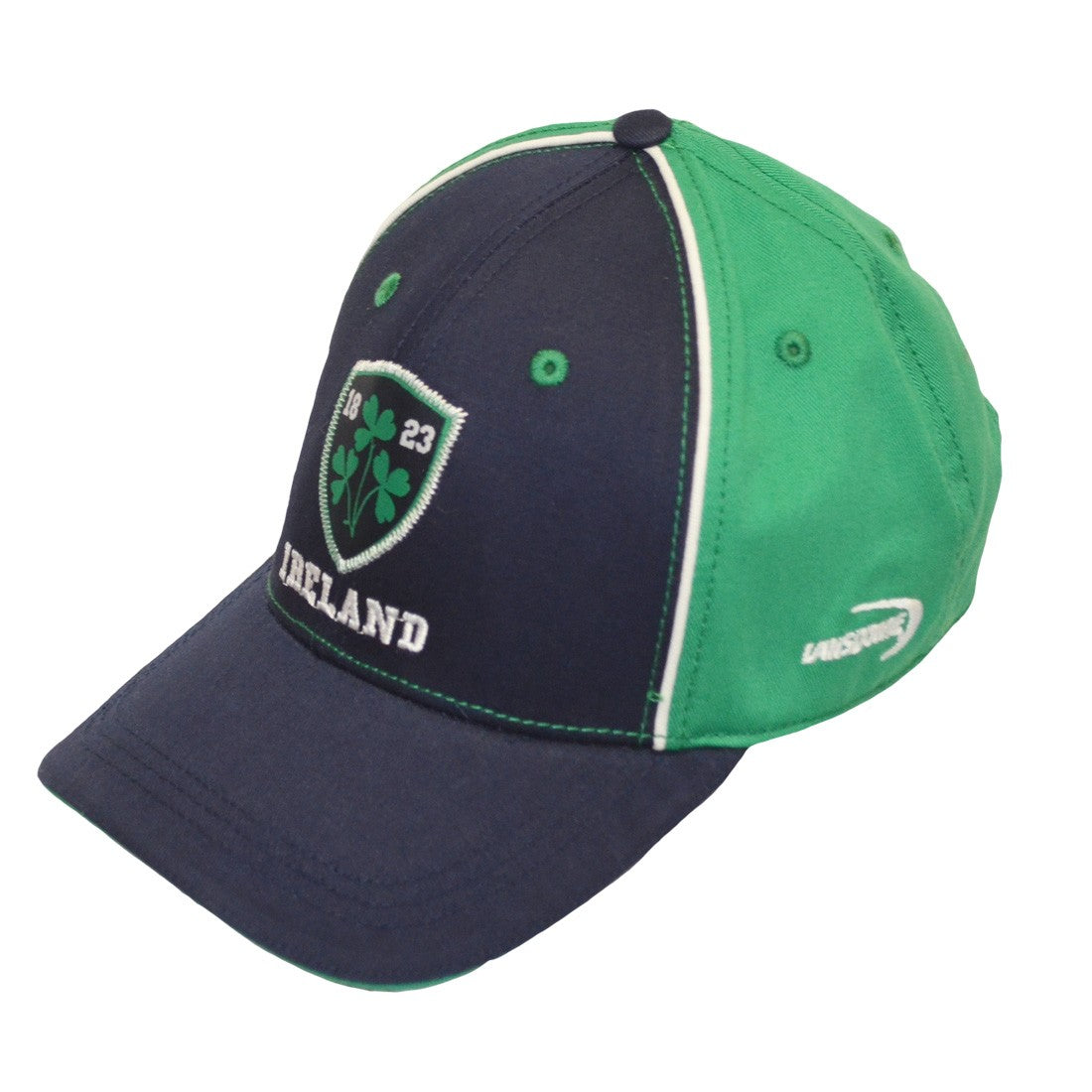 Ireland Three Shamrocks Kids Baseball Cap in Navy & Emerald