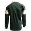 Ireland Three Shamrocks Long Sleeve Rugby Shirt in Bottle Green & Natural
