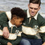 Ireland Three Shamrocks Long Sleeve Rugby Shirt in Bottle Green & Natural