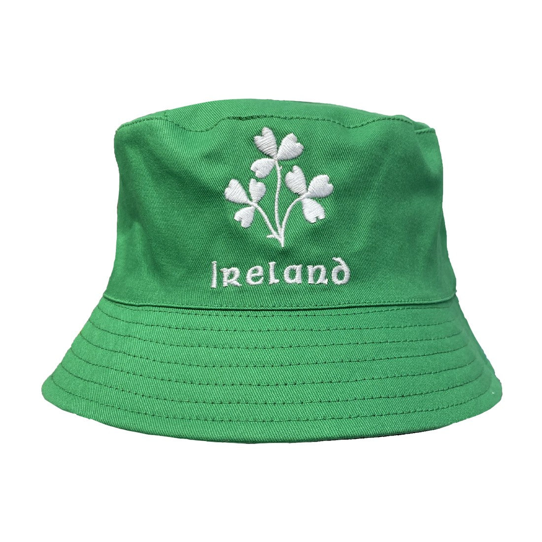 Ireland Three Shamrocks Reversible Bucket Hat in Emerald & Navy