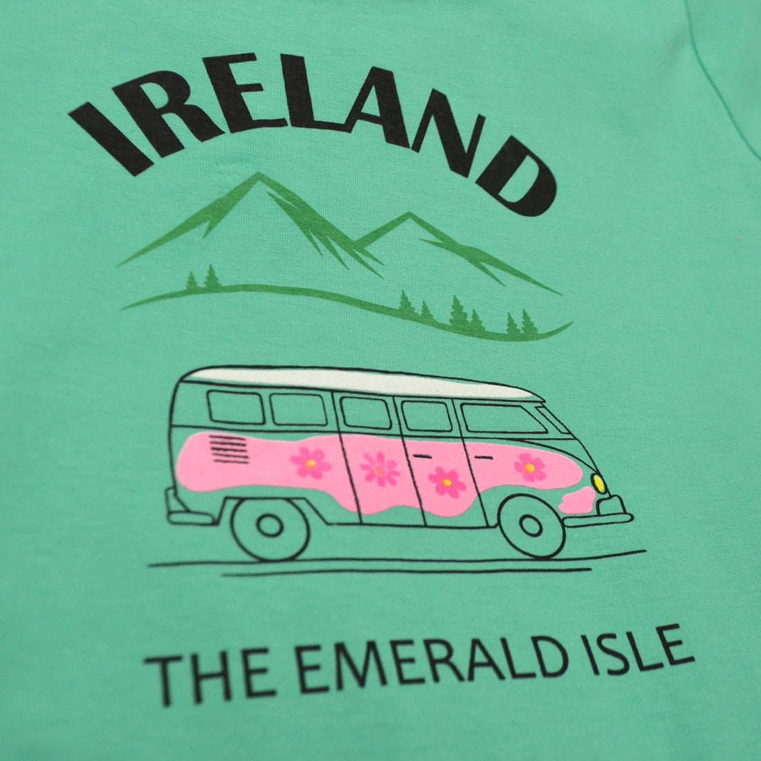 Ireland Van Logo Girls Knot T-shirt in Green