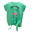 Ireland Van Logo Girls Knot T-shirt in Green