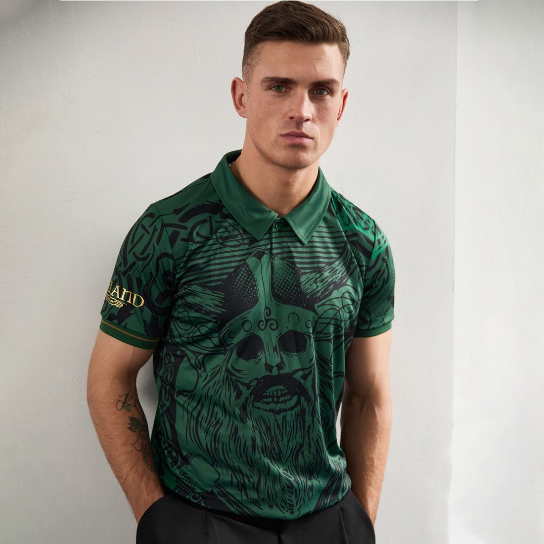 Ireland ‘Viking’ Performance Polo Shirt in Bottle Green