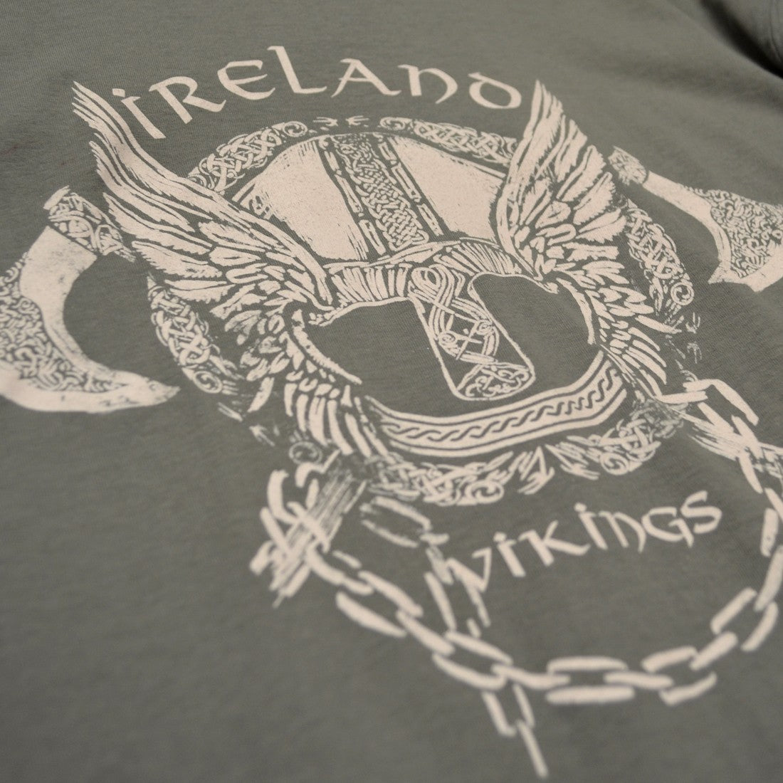 Ireland ‘Vikings’ Mens T-Shirt in Pewter