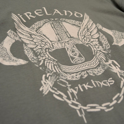 Ireland ‘Vikings’ Mens T-Shirt in Pewter