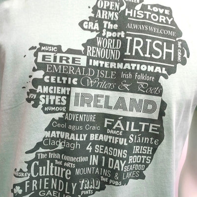 Ireland Words T-shirt in Mist Green